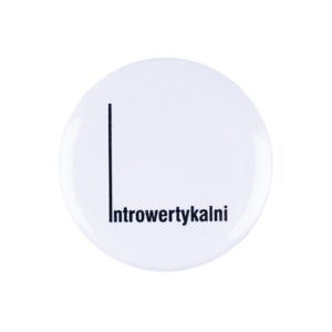 Przypinka logo introwertyk introwertyzm introwersja introwertykalni