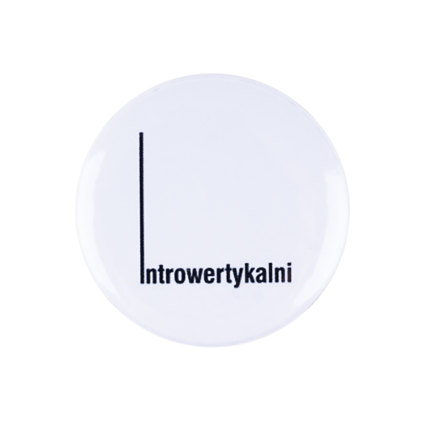 Przypinka logo introwertyk introwertyzm introwersja introwertykalni